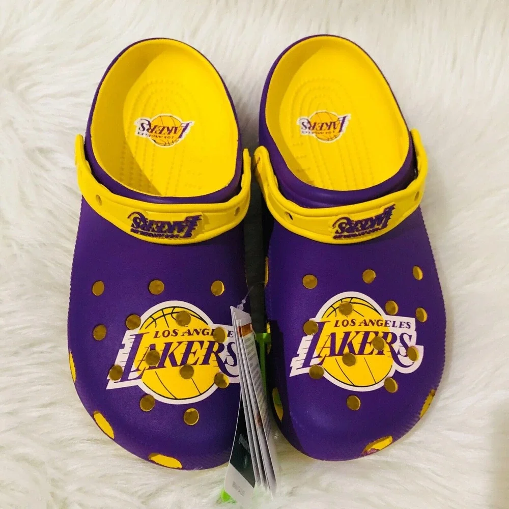 NBA Los Angeles Lakers Classic Clog‎ Crocs Comfort Sunflower M9W11 NEW